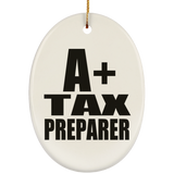 A+ Tax Preparer - Oval Ornament