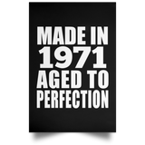 53rd Birthday Made In 1971 Aged to Perfection - Poster Portrait