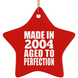 20th Birthday Made In 2004 Aged to Perfection - Star Ornament