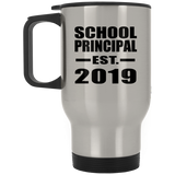 School Principal Established EST. 2019 - Silver Travel Mug