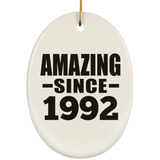 32nd Birthday Amazing Since 1992 - Oval Ornament