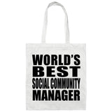 World's Best Social Community Manager - Tote Bag White