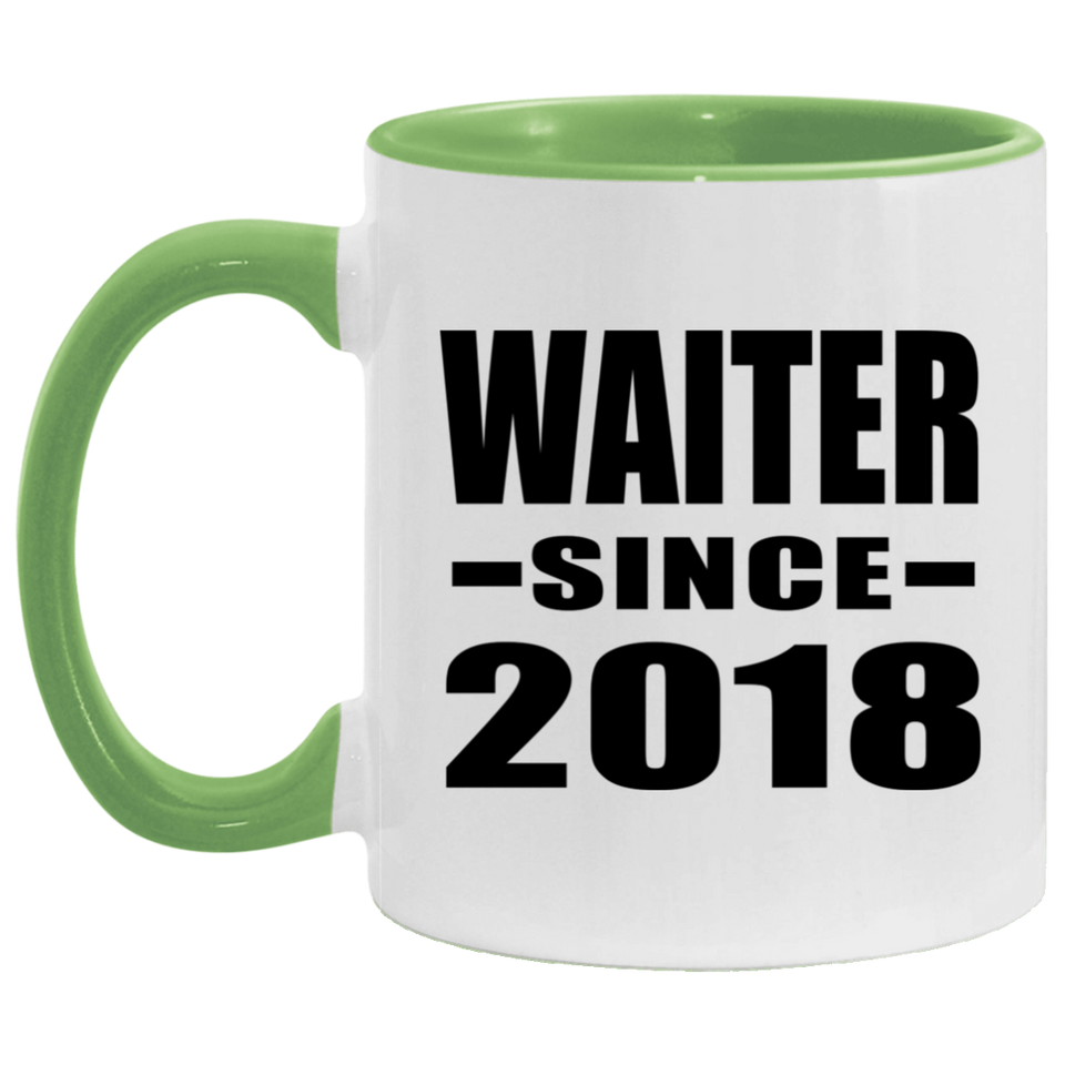 Waiter Since 2018 - 11oz Accent Mug Green