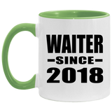 Waiter Since 2018 - 11oz Accent Mug Green