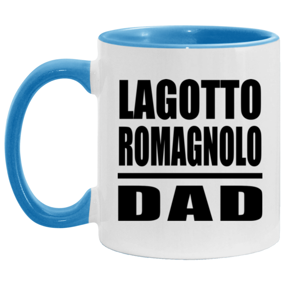 Lagotto Romagnolo Dad - 11oz Accent Mug Blue