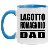 Lagotto Romagnolo Dad - 11oz Accent Mug Blue
