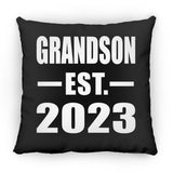 Grandson Established EST. 2023 - Throw Pillow Black