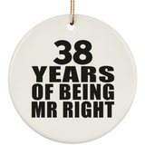 38th Anniversary 38 Years Of Being Mr Right - Circle Ornament