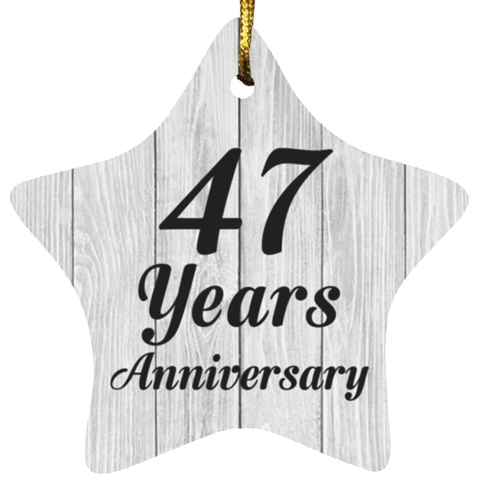47th Anniversary 47 Years Anniversary - Star Ornament F