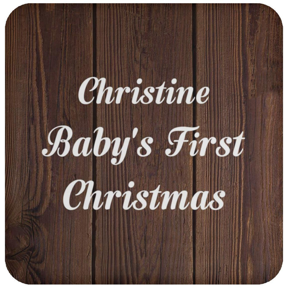Christine Baby's First Christmas - Drink Coaster D