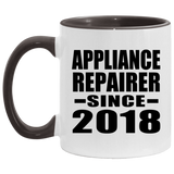 Appliance Repairer Since 2018 - 11oz Accent Mug Black