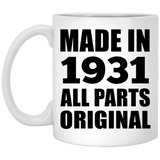 93rd Birthday Made in 1931 All Parts Original - 11oz Coffee Mug