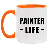 Painter Life - 11oz Accent Mug Orange
