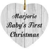 Marjorie Baby's First Christmas - Heart Ornament F