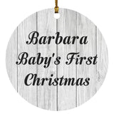 Barbara Baby's First Christmas - Circle Ornament F