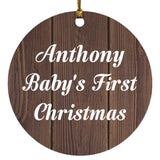 Anthony Baby's First Christmas - Circle Ornament D