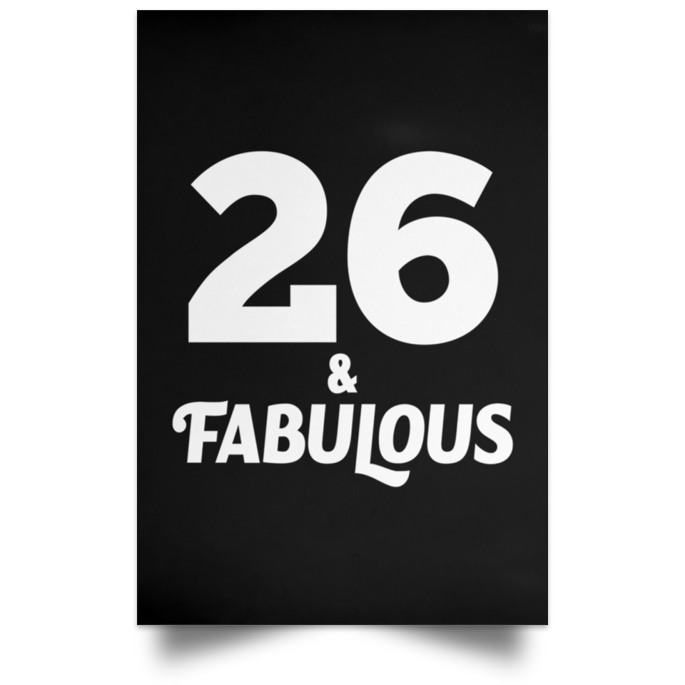 26th Birthday 26 & Fabulous - Poster Portrait