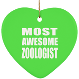 Most Awesome Zoologist - Heart Ornament