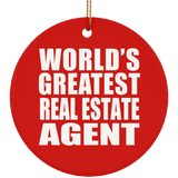 World's Greatest Real Estate Agent - Circle Ornament