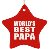 World's Best Papa (Grandpa) - Star Ornament
