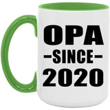 Opa Since 2020 - 15oz Accent Mug Green
