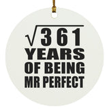 19th Anniversary Square Root of 361 Years of Mr Perfect - Circle Ornament