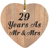 29 Years As Mr & Mrs - Heart Ornament C