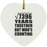 86th Anniversary Square Root of 7396 Years Who's Counting - Heart Ornament