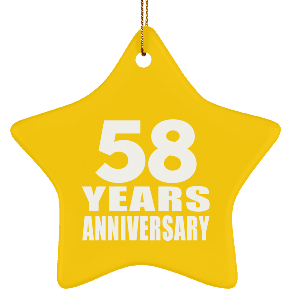 58th Anniversary 58 Years - Star Ornament