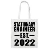 Stationary Engineer Established EST. 2022 - Tote Bag White
