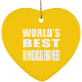 World's Best Biomedical Engineer - Heart Ornament