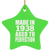 86th Birthday Made In 1938 Aged to Perfection - Star Ornament