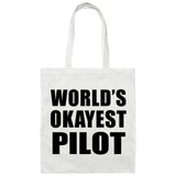 World's Okayest Pilot - Tote Bag White