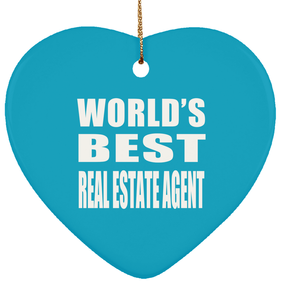 World's Best Real Estate Agent - Heart Ornament