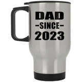 Dad Since 2023 - Silver Travel Mug
