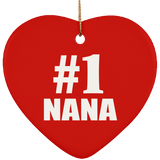 Number One #1 Nana - Heart Ornament