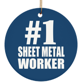 Number One #1 Sheet Metal Worker - Circle Ornament