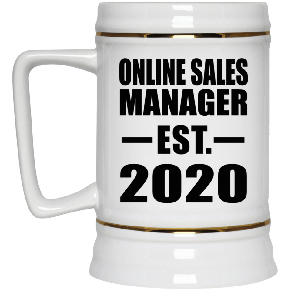 Online Sales Manager Established EST. 2020 - Beer Stein