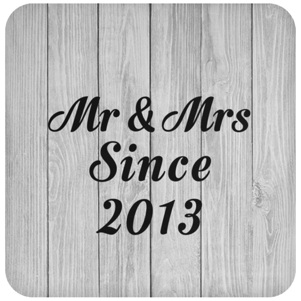 11th Anniversary Mr & Mrs Since 2013 - Drink Coaster F