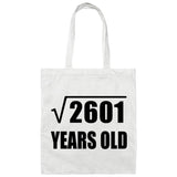 51st Birthday Square Root of 2601 Years Old - Tote Bag White