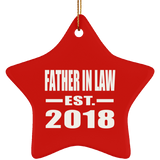 Father In Law Established EST. 2018 - Star Ornament