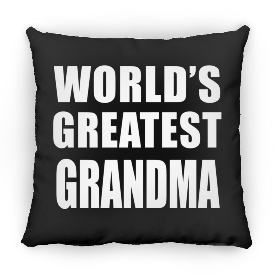 World's Greatest Grandma - Throw Pillow Black