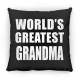 World's Greatest Grandma - Throw Pillow Black