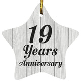 19th Anniversary 19 Years Anniversary - Star Ornament F