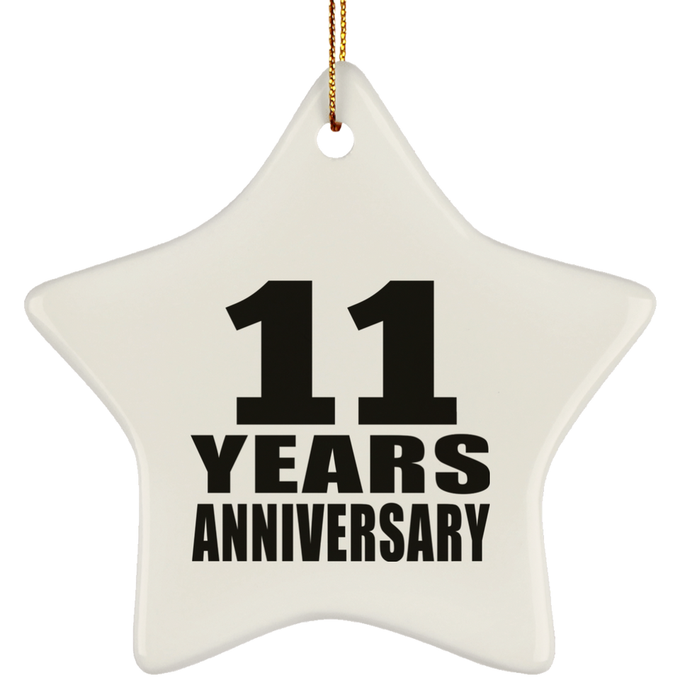 11th Anniversary 11 Years - Star Ornament