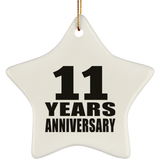 11th Anniversary 11 Years - Star Ornament