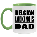 Belgian Laekenois Dad - 11oz Accent Mug Green