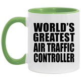 World's Greatest Air Traffic Controller - 11oz Accent Mug Green