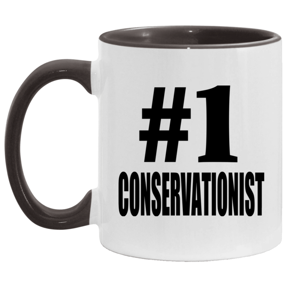 Number One #1 Conservationist - 11oz Accent Mug Black