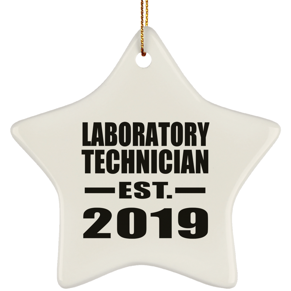 Laboratory Technician Established EST. 2019 - Star Ornament
